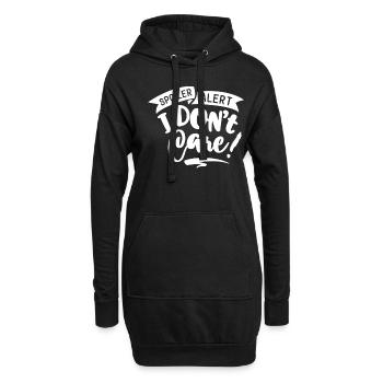 asozial, antisozial, unsozial - Hoodie-Kleid - Schwarz - Vorne