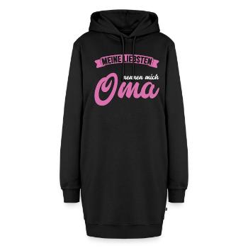 Meine liebsten nennen mich Oma - Hoodie-Kleid - Schwarz - Vorne