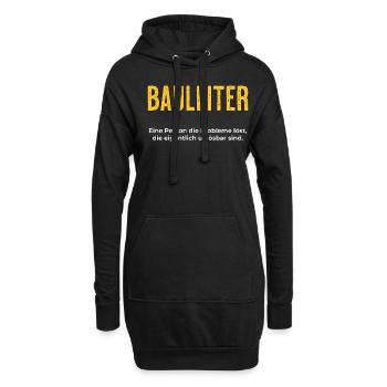 Bauleiter Definition lustiger Spruch - Hoodie-Kleid - Schwarz - Vorne