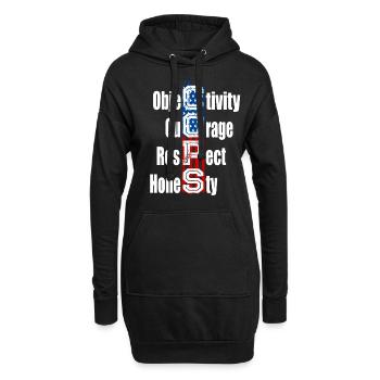Support cops police cop supporters - Hoodie Dress - black - Front