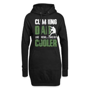 Kletter Papa Bouldern Climbing Dad - Hoodie-Kleid - Schwarz - Vorne