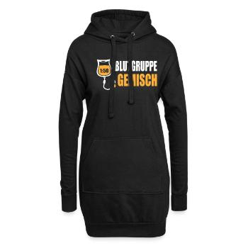Moped Mofa Mopedfahrer Gemisch 1:50 Blutgruppe - Hoodie-Kleid - Schwarz - Vorne