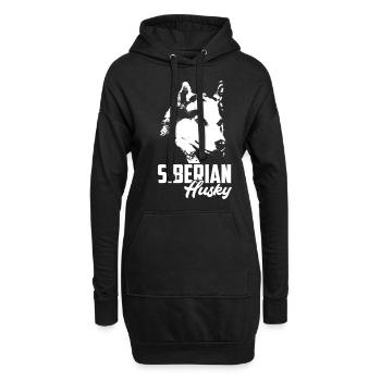 Rauque - Sweat-shirt à capuche long Femme - noir - Devant