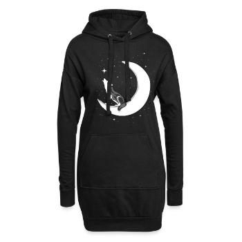 Husky - Hoodie-Kleid - Schwarz - Vorne