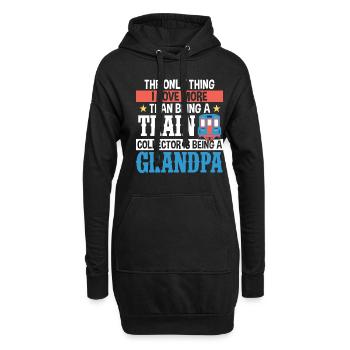 Zug - Hoodie-Kleid - Schwarz - Vorne