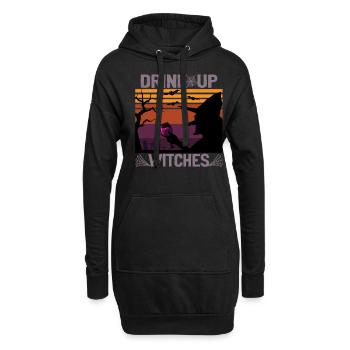Hexe Halloween - Drink Up Witches - Sweat-shirt à capuche long Femme - noir - Devant
