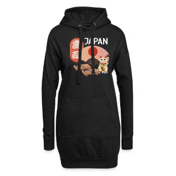 Japan - Hoodie-Kleid - Schwarz - Vorne