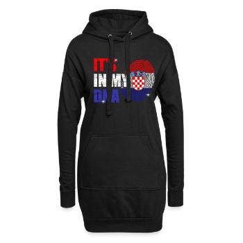 Kroatien - Hoodie-Kleid - Schwarz - Vorne