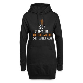 Gotti Geschenk Firmgotti Taufgotti - Hoodie-Kleid - Schwarz - Vorne
