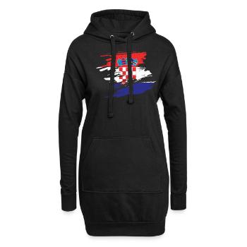 Kroatien - Hoodie-Kleid - Schwarz - Vorne