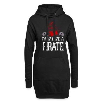 schrecklicher Pirat mit Piratenschiff Geschenk - Hoodie-Kleid - Schwarz - Vorne