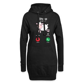 mouton - Sweat-shirt à capuche long Femme - noir - Devant
