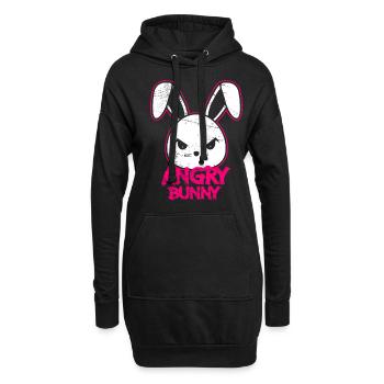 Hase Bößes Kaninchen Horror Halloween Ostern - Hoodie-Kleid - Schwarz - Vorne