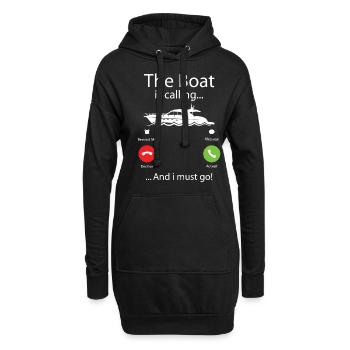 The Boat Is Calling & I Must Go T Shirt - Hoodie-Kleid - Schwarz - Vorne