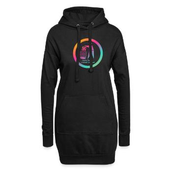 FCK NZS - Die Welt ist bunt! - Gegen Rechts - Hoodie-Kleid - Schwarz - Vorne
