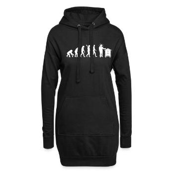 Apiculteur - Evolution humaine, Darwin - Sweat-shirt à capuche long Femme - noir - Devant