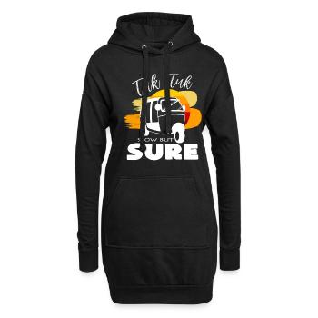 Tuk Tuk Langsam aber stetig Spruch Geschenkidee - Hoodie-Kleid - Schwarz - Vorne