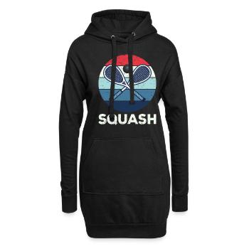 Squash Retro Squash Schläger - Hoodie-Kleid - Schwarz - Vorne