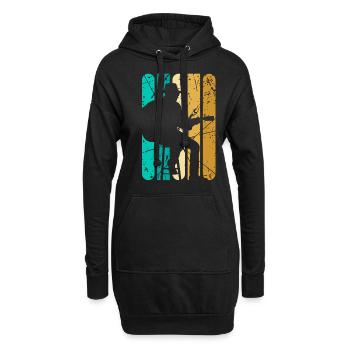 Bass guitare Bassist joueur EADG Bassistes Musique - Sweat-shirt à capuche long Femme - noir - Devant