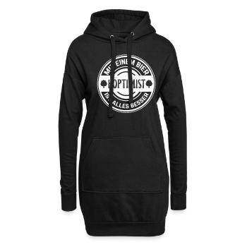 Mit einem Bier ist alles besser Hopfen - Hoodie-Kleid - Schwarz - Vorne