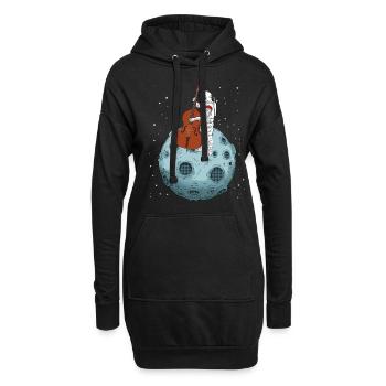 Kontrabass Geschenk Astronaut Big Band Kontrabass - Hoodie-Kleid - Schwarz - Vorne