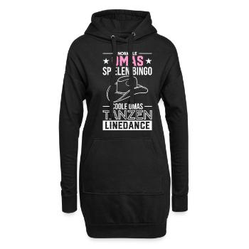 Linedance Country Tanzen Line Dance Geschenk - Hoodie-Kleid - Schwarz - Vorne