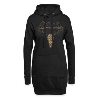 Bois de cadeau de tir à l'arc, de chasse et de chasseur - Sweat-shirt à capuche long Femme - noir - Devant