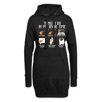 Things I Do In My Spare Time Guitar Player T Shirt - Hoodie-Kleid - Schwarz - Vorne
