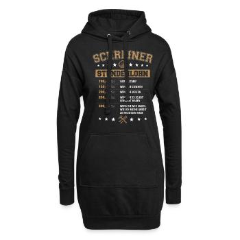 Schreiner Stundenlohn Tischler Schreinermeister - Hoodie-Kleid - Schwarz - Vorne