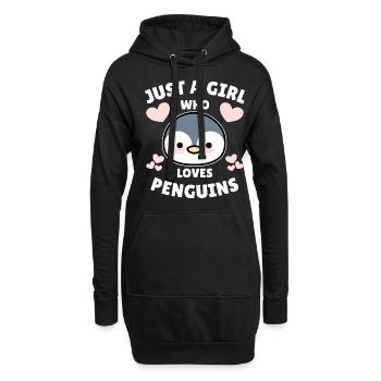 Just a Girl who loves Penguins Penguin Gift - Hoodie Dress - black - Front