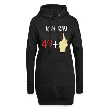 50ter Geburstag 50 Jahre 49+1 Sarkasmus - Hoodie-Kleid - Schwarz - Vorne