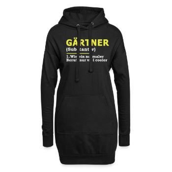 Gärtner Beruf Spruch Geschenk - Hoodie-Kleid - Schwarz - Vorne