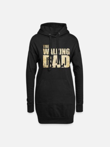 The Walking Dad Fête des pères Messieurs - Sweat-shirt à capuche long Femme - noir