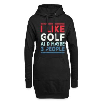 J'aime le golf et les sports de golfeur à 3 personnes - Sweat-shirt à capuche long Femme - noir - Devant
