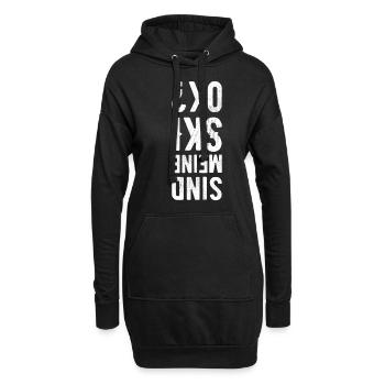 Sind meine Ski Ok? Lustige Ski Sprüche Skifahrer - Hoodie-Kleid - Schwarz - Vorne
