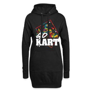Go Kart Racer Construit pour Speed King Of Racetrack - Sweat-shirt à capuche long Femme - noir - Devant