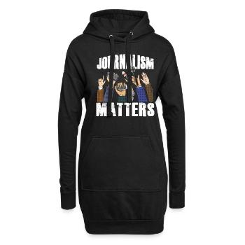 Journalism Matters Journalistes Écrivain Auteur Cadeau - Sweat-shirt à capuche long Femme - noir - Devant