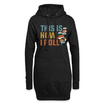 Sushi - Hoodie-Kleid - Schwarz - Vorne