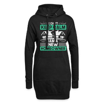 Häuslebauer Bauherren Bauherr Geschenk - Hoodie-Kleid - Schwarz - Vorne