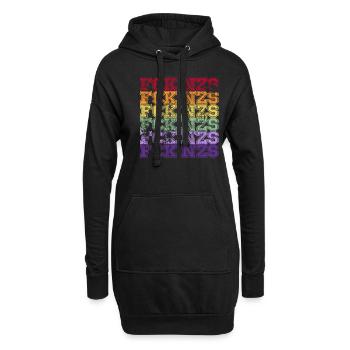 Contre les Nazis - FCK NZS - Contre la droite - Vintage - Sweat-shirt à capuche long Femme - noir - Devant