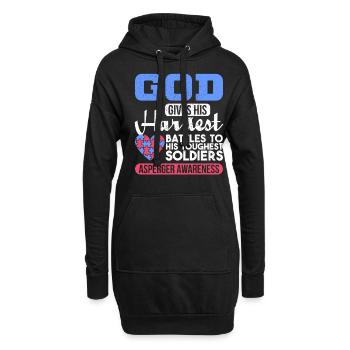 Autisten Asperger Autismus Geschenk - Hoodie-Kleid - Schwarz - Vorne