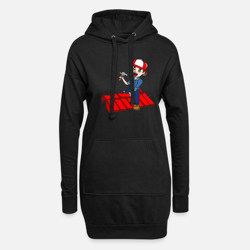 DACHDECKER - Hoodie-Kleid - Schwarz