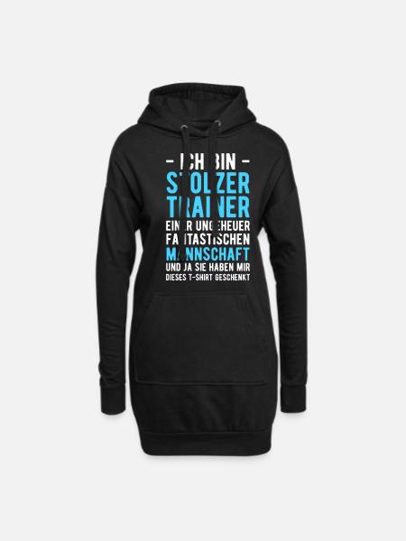 Ich bin Stolzer Trainer einer Fantastischen Mannsc - Hoodie-Kleid - Schwarz