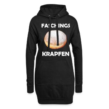 Faschingskrapfen Faschingskostüm Krapfen Fasching - Hoodie-Kleid - Schwarz - Vorne