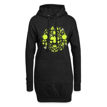 Cadeau floral de lanceur de baseball de softball - Sweat-shirt à capuche long Femme - noir - Devant