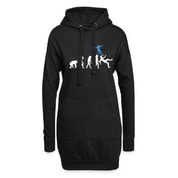 Skateboarder Evolution Skateboard Skateboarding - Hoodie-Kleid - Schwarz - Vorne