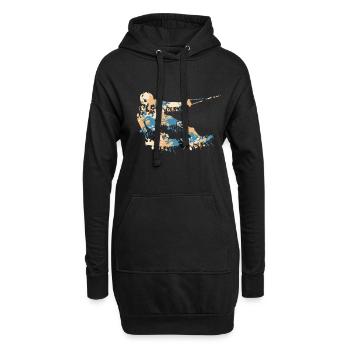 Splash de wakeboard - Sweat-shirt à capuche long Femme - noir - Devant