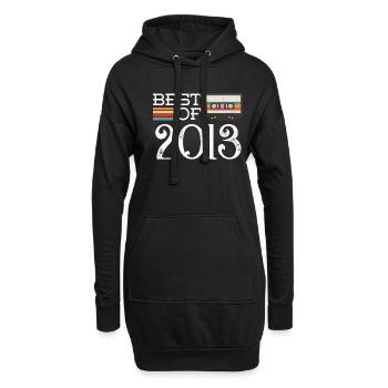 2013 Vintage 7. Geburtstag Jubiläumsgeschenk - Hoodie-Kleid - Schwarz - Vorne
