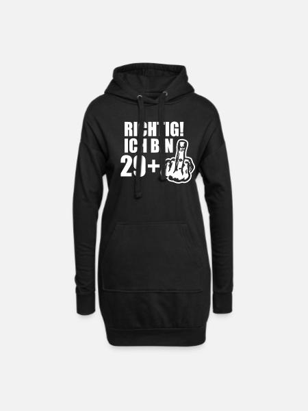 Humorvolle 29 Plus Geburtstagsfeier Mit Attitüde - Hoodie-Kleid - Schwarz