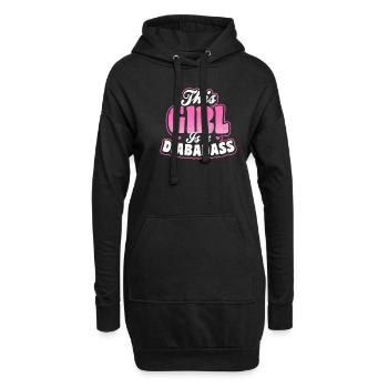 Typ 1 Diabetes Dieses Mädchen ist Diabadass Geschenk - Hoodie-Kleid - Schwarz - Vorne